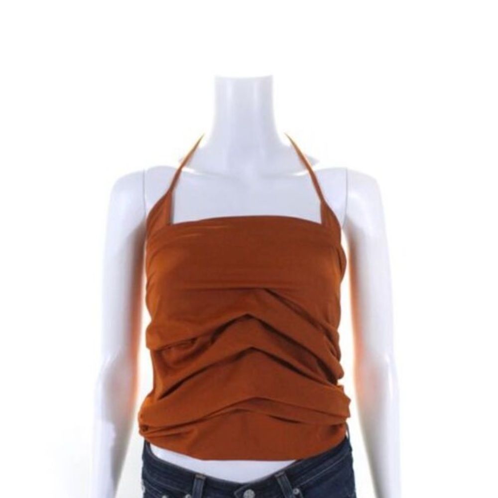 MONSE Ruched Halter Top